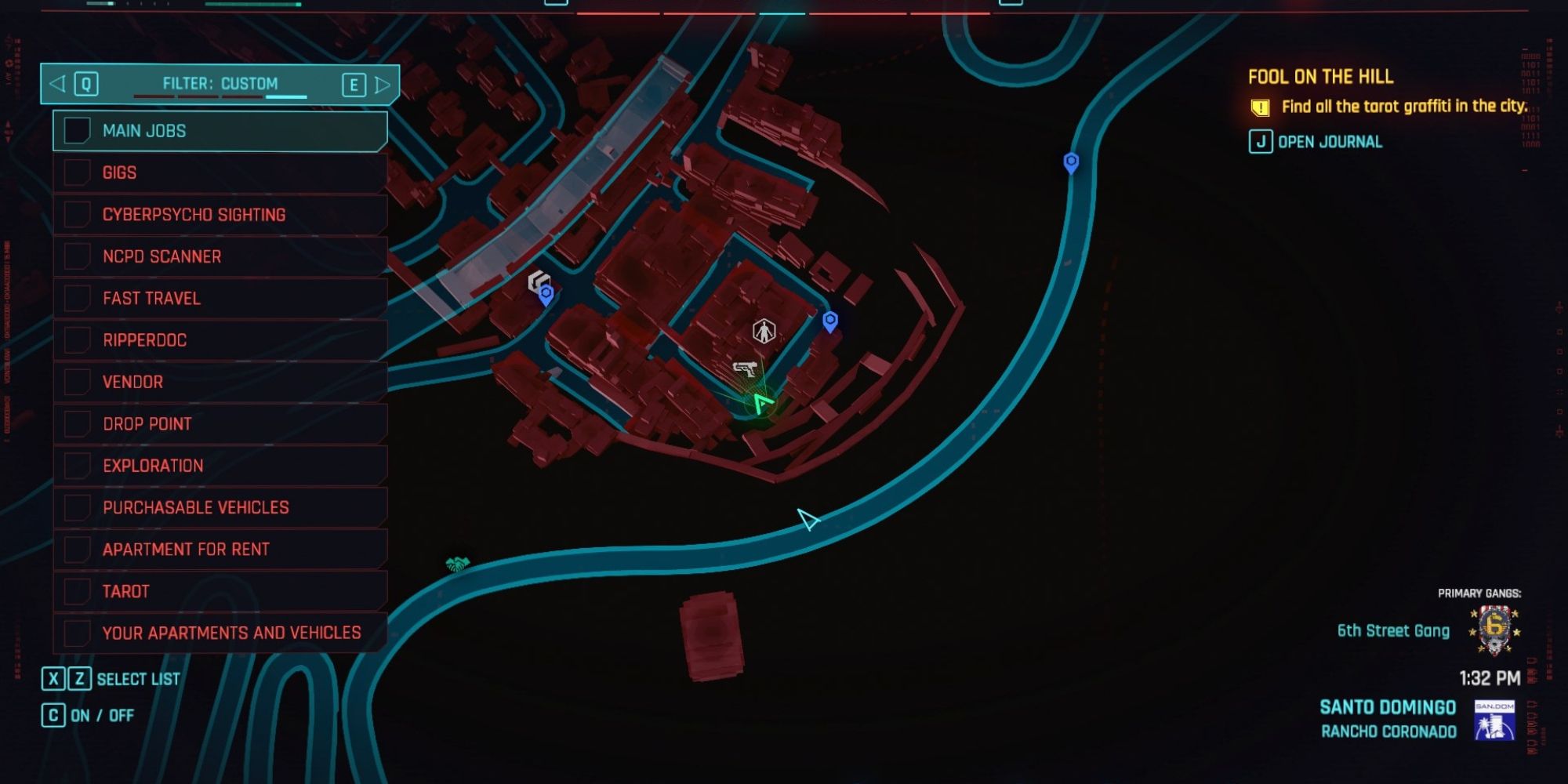 the highwayman side gig start location marked on the map in cyberpunk 2077