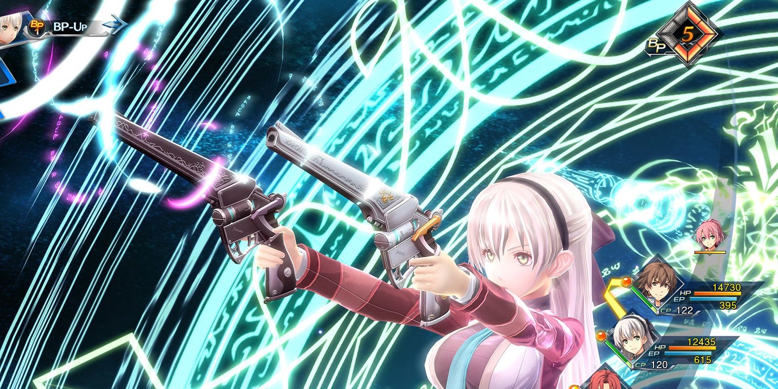 Trails Into Reverie Elie Dual Wielding Pistols During S-Craft