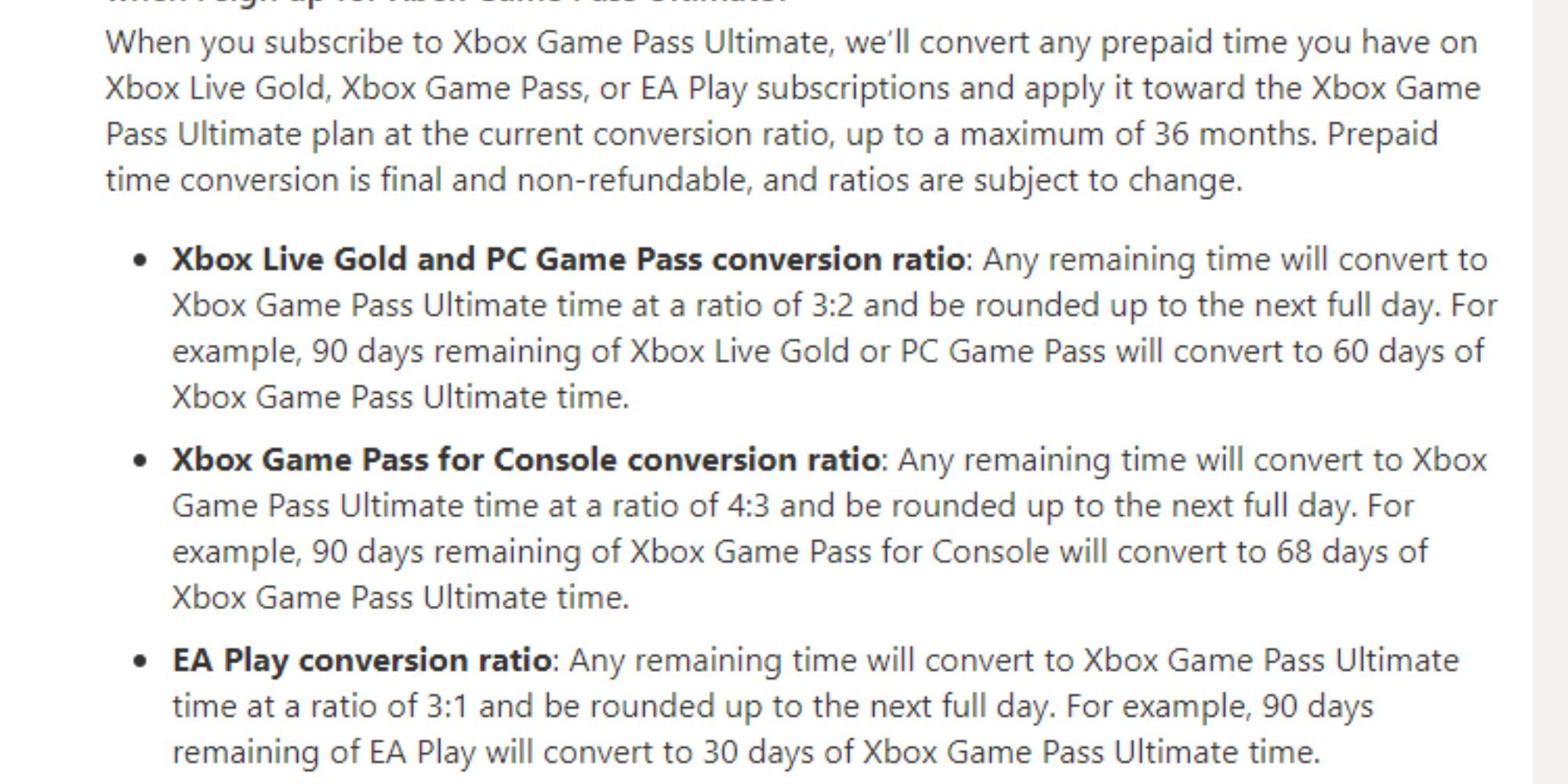 Xbox Game Pass Ultimate Ratio