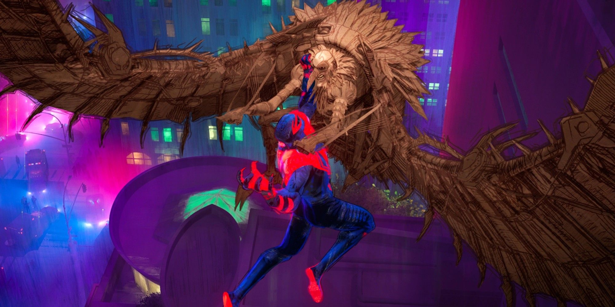 Spider-Man: Across The Spider-Verse Miguel O'Hara Fighting Vulture