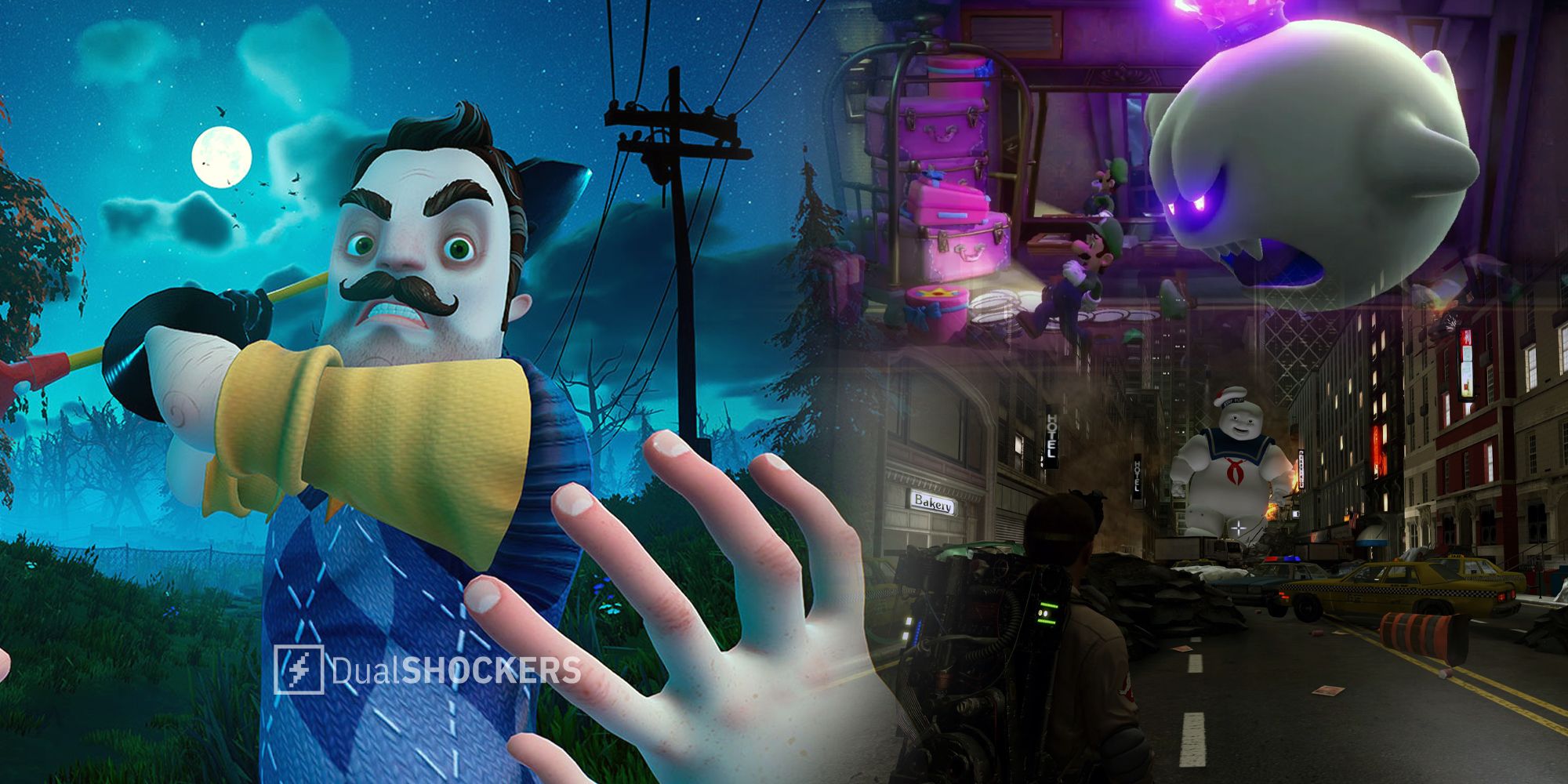 Hello Neighbor, Luigi's Mansion 3, Ghostbusters the Game gameplay