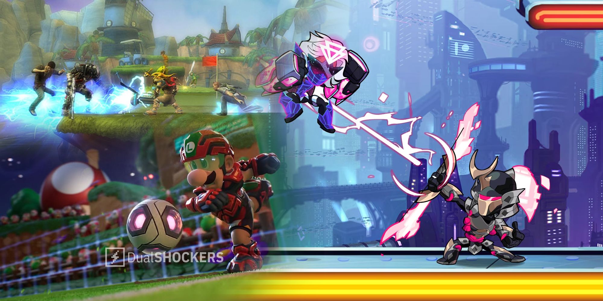 Brawlhalla, Mario Strikers Battle League, PlayStation All-Stars Battle Royale gameplay