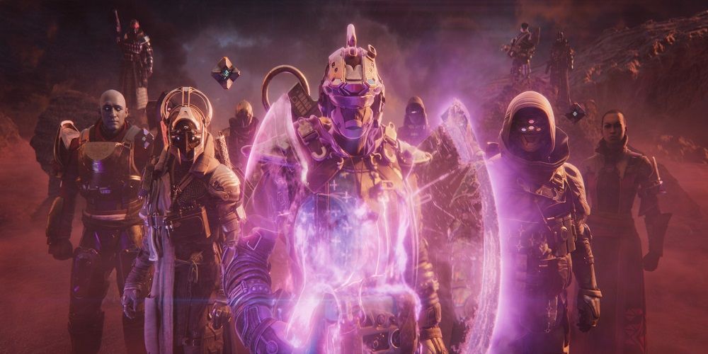 Group Of Guardians Standing Together Destiny 2
