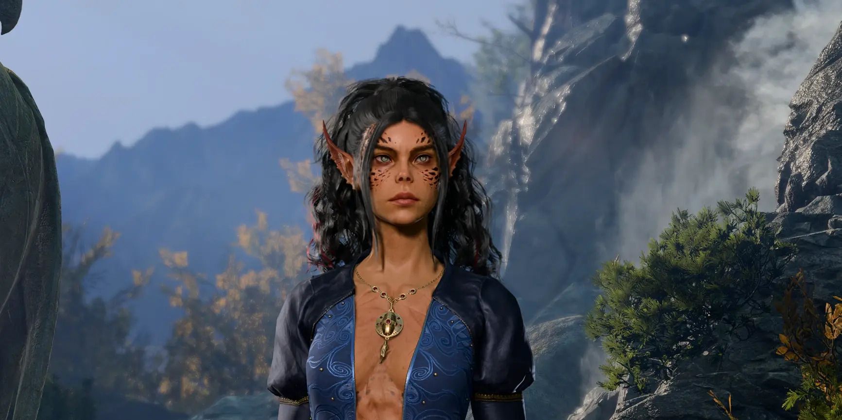 a screenshot of a modded hairstyle in Baldur's Gate 3