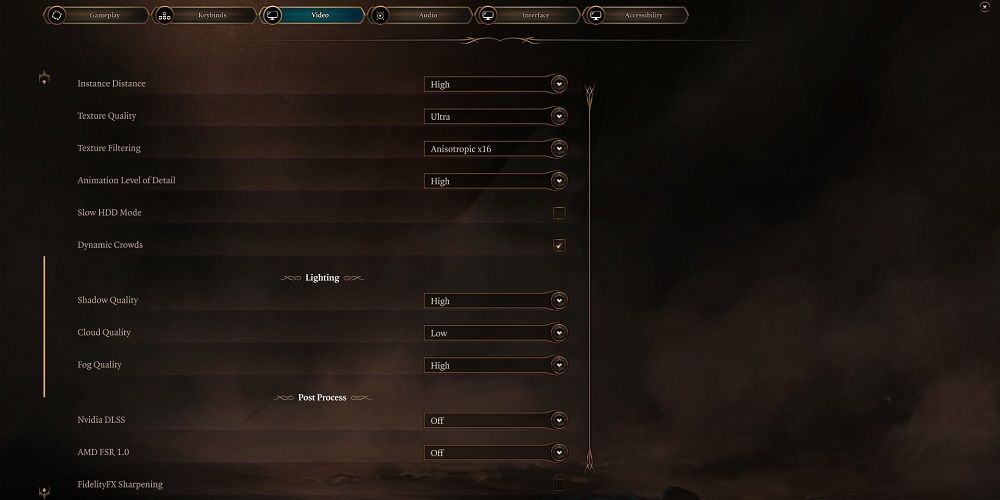 Recommended graphics settings for Baldur's Gate 3