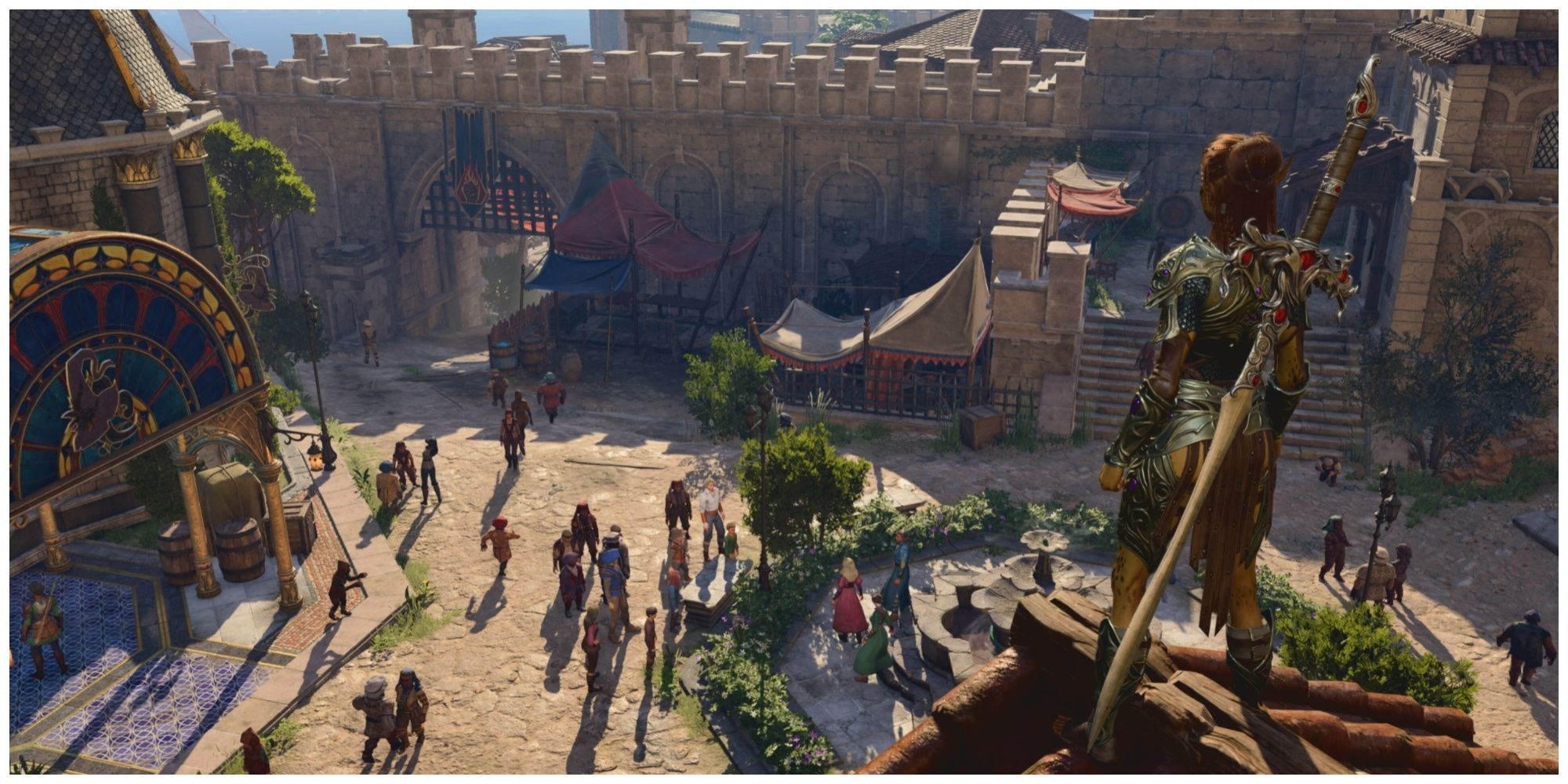 Baldur's Gate 3 city square