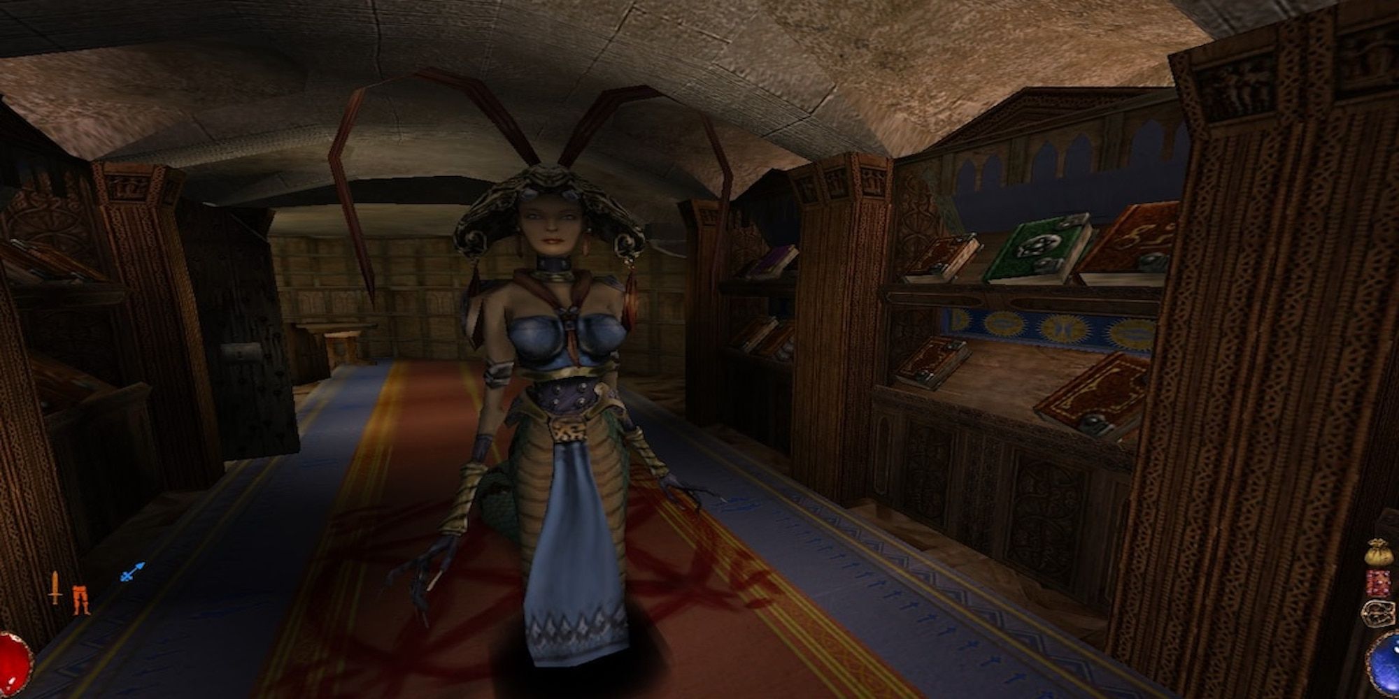 Player encountering Zohark (Arx Fatalis)