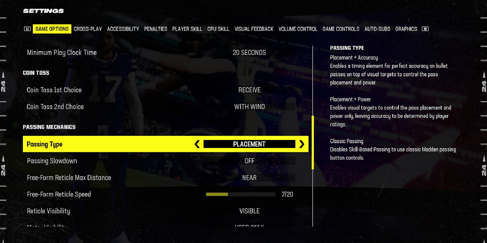 Madden 24 Change Passing Style