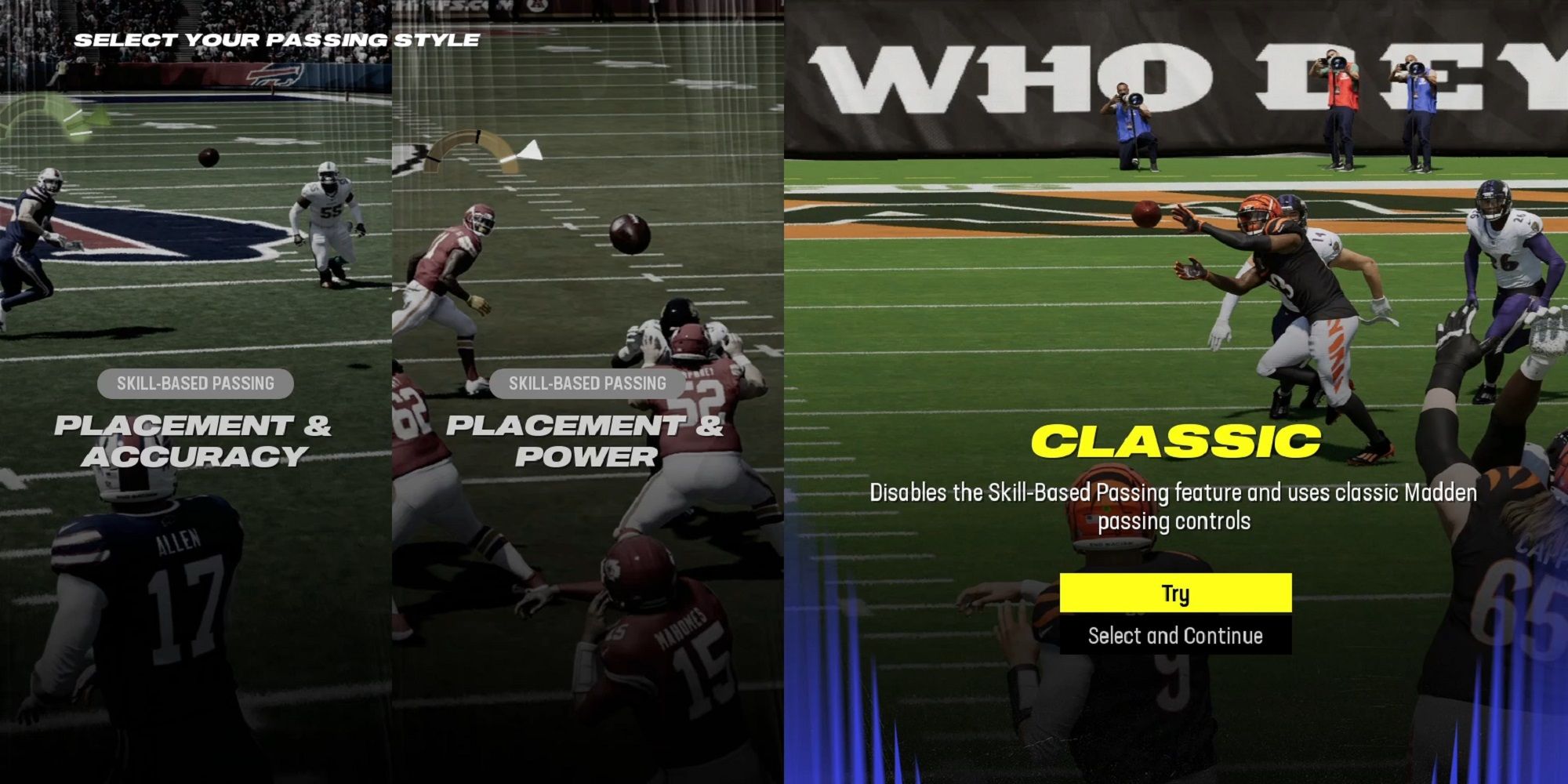 Madden 24 Passing Style Classic