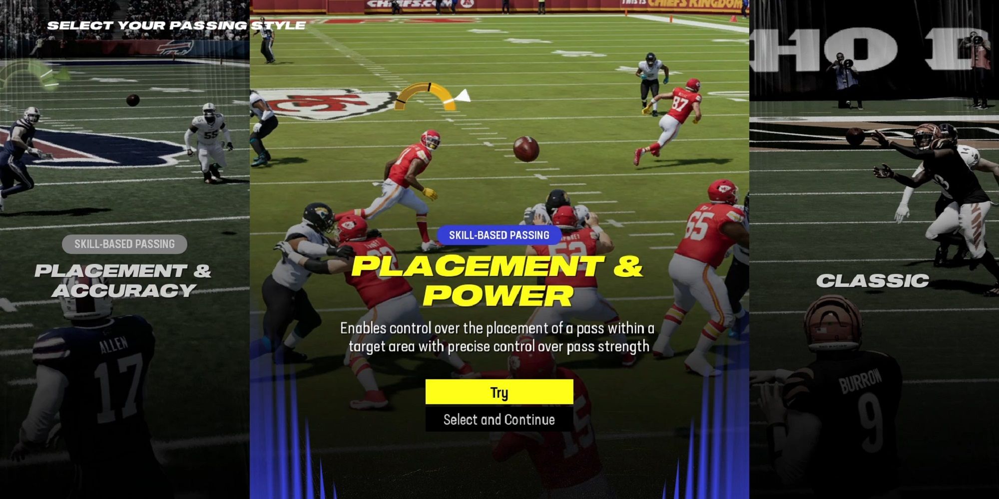 Madden 24 Passing Style Placement Power