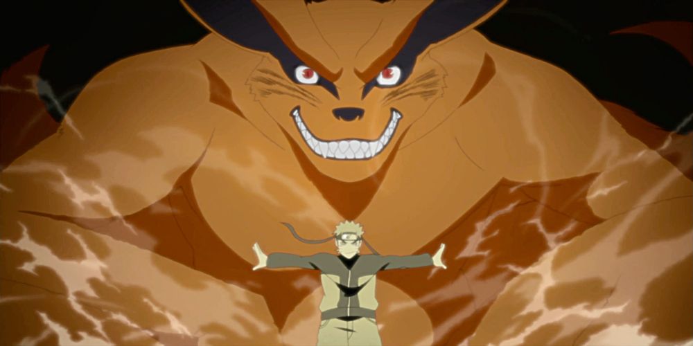 Naruto and Kurama from Naruto