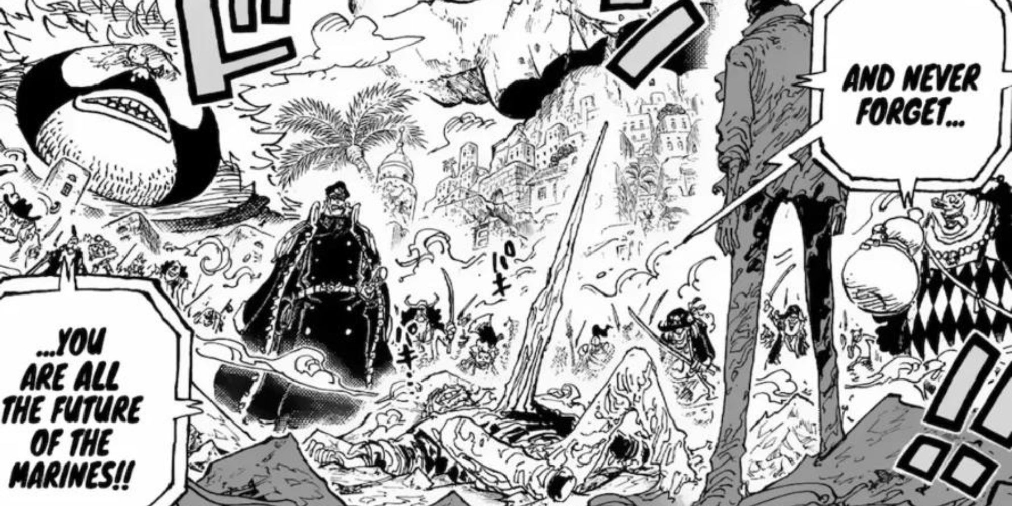 One Piece Chapter 1089 raw scans: Garp and Luffy's antics shock the world  as Egghead is invaded and natural disasters strike