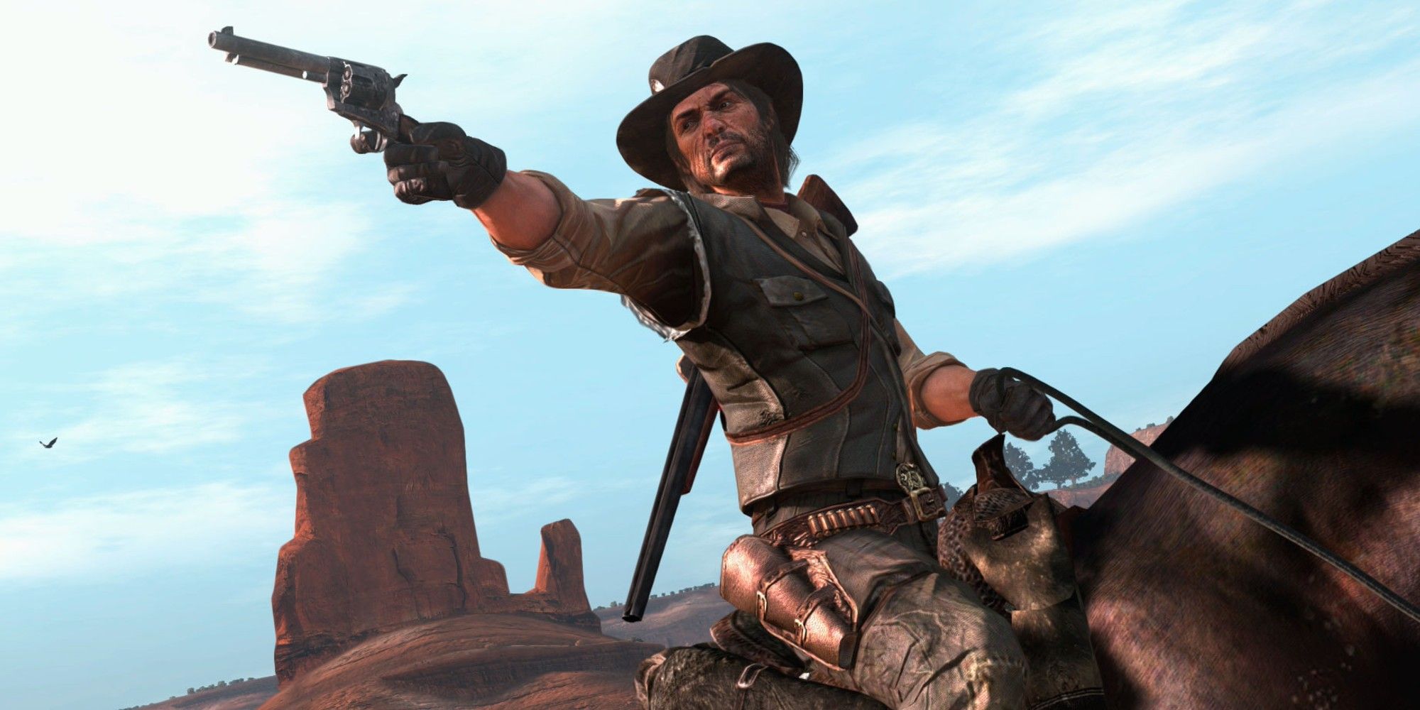 Red Dead Redemption Nintendo Switch Port John Marston On A Horseback