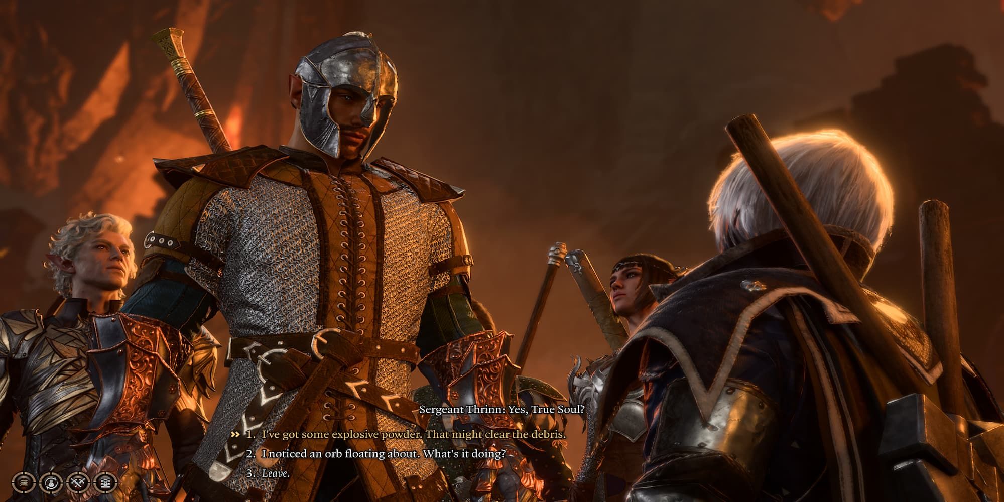 The Player Talking To Sergeant Thrinn