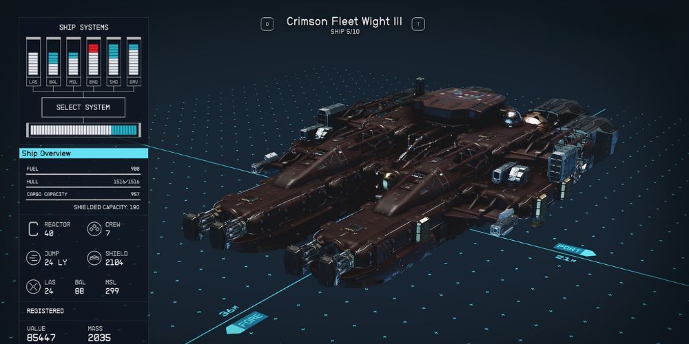Starfield - Ships Crimson Fleet Wight III