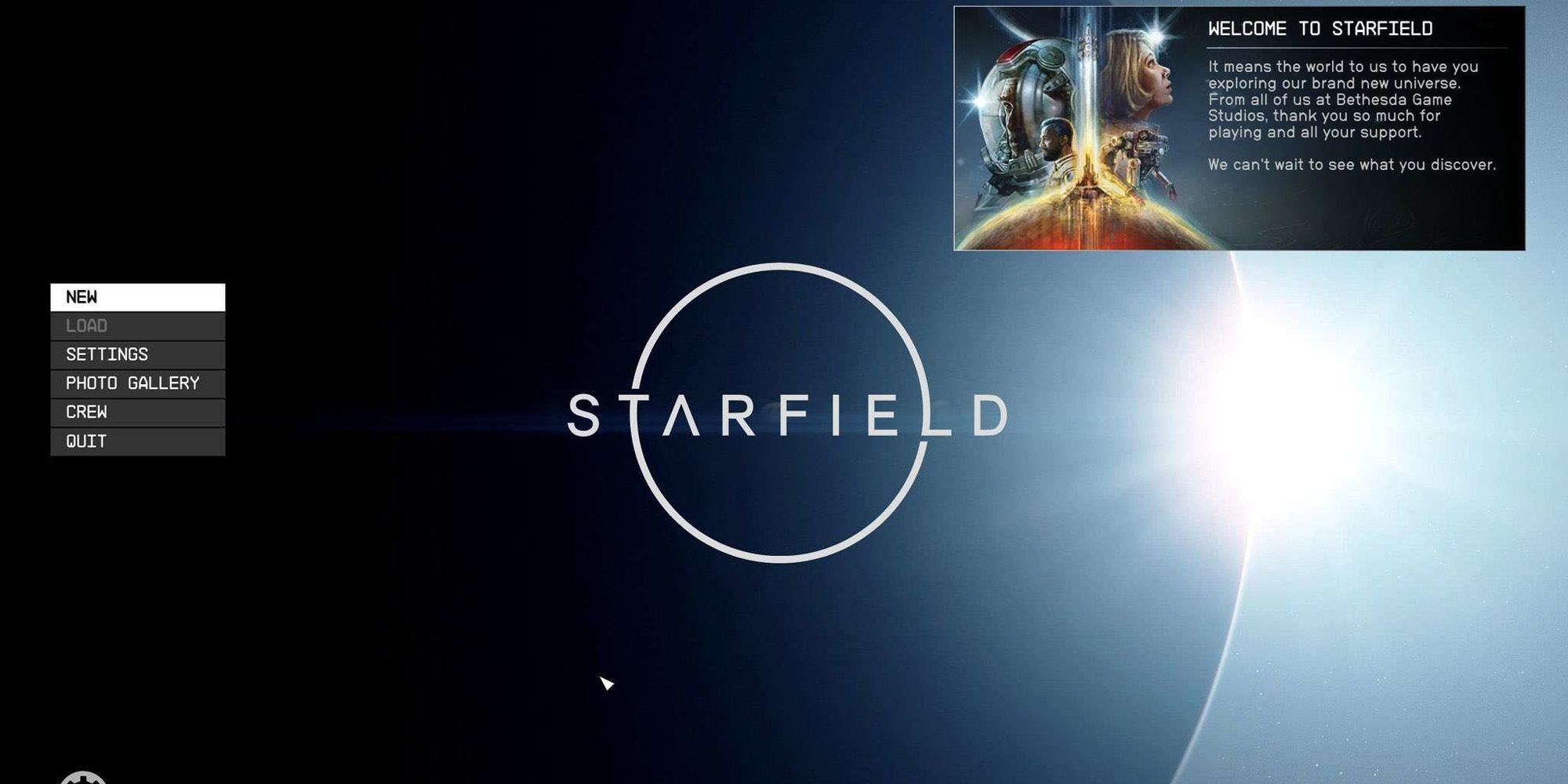 You Can't Judge Starfield By Its Start Screen