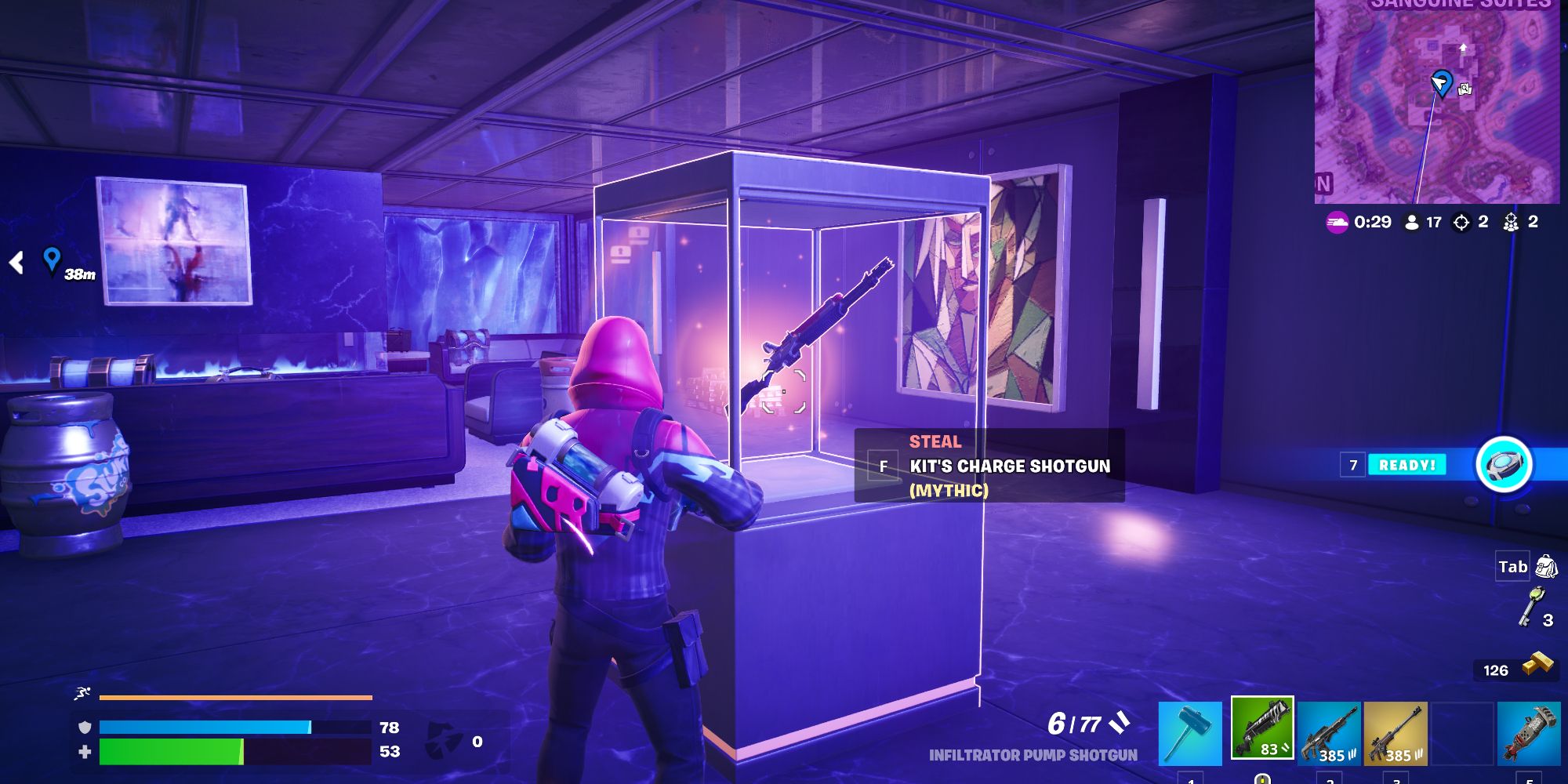 where to find Kit's Charge Shotgun in Fortnite Chapter 4 Season 4 