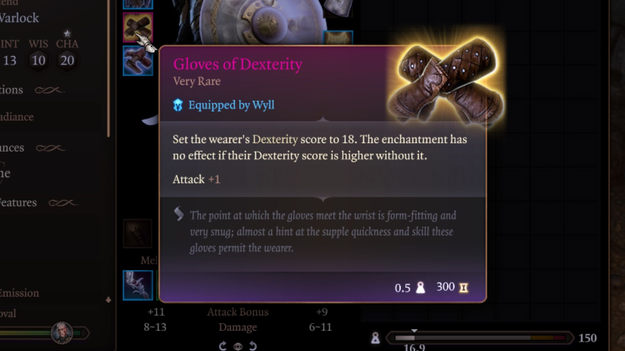 Gloves of Dexterity details in bg3
