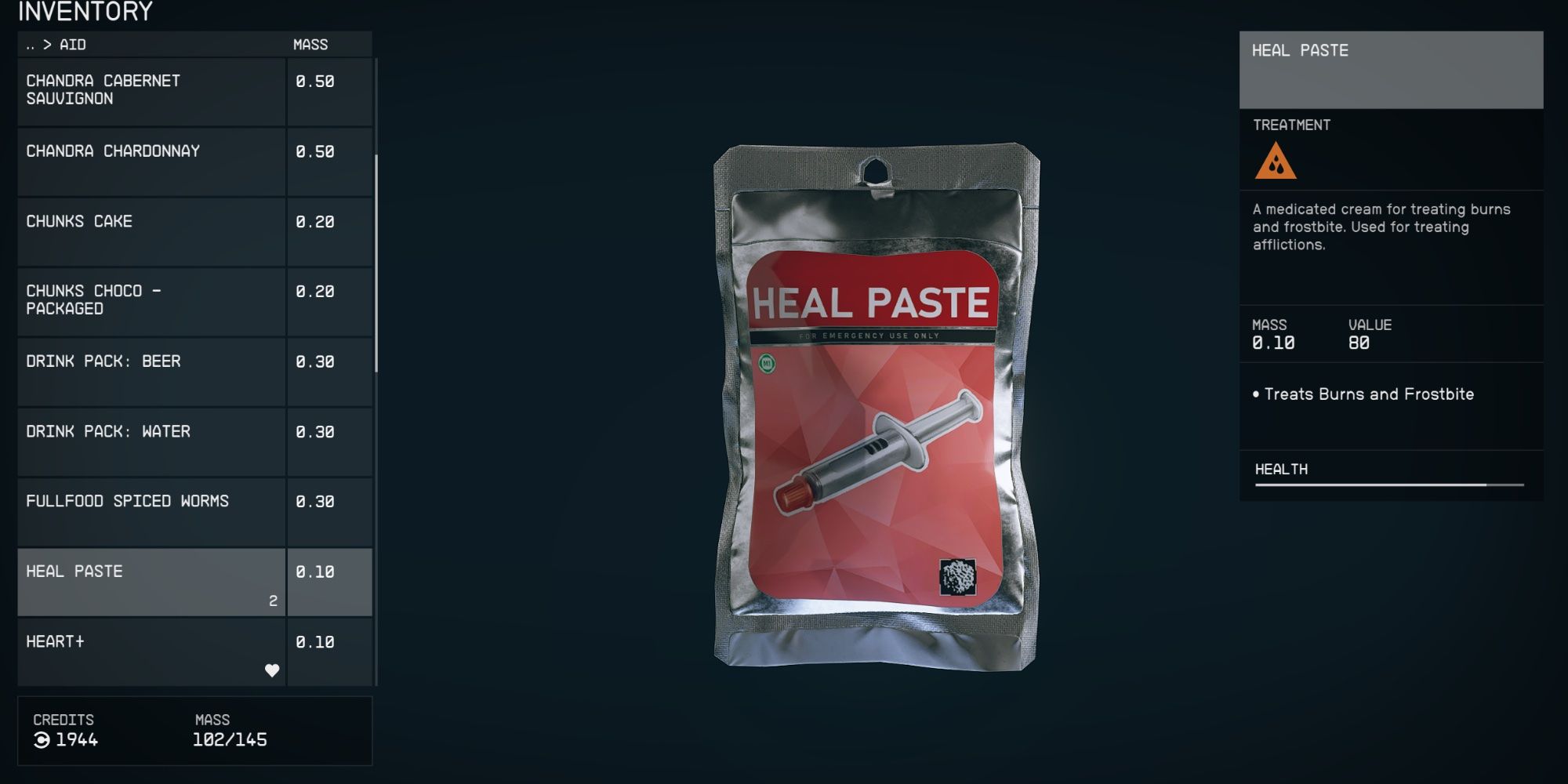 Heal Paste Starfield