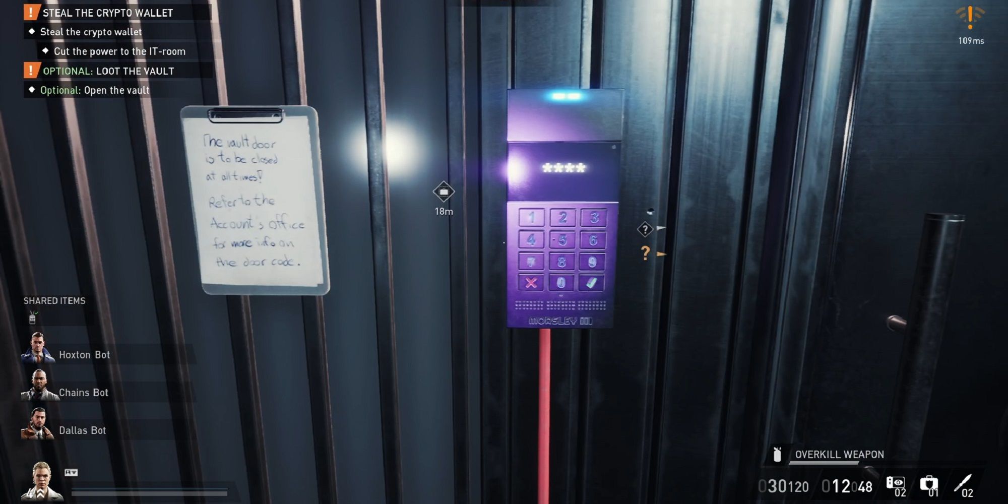 Payday 3 What Is Vault Key Code In Rock The Cradle