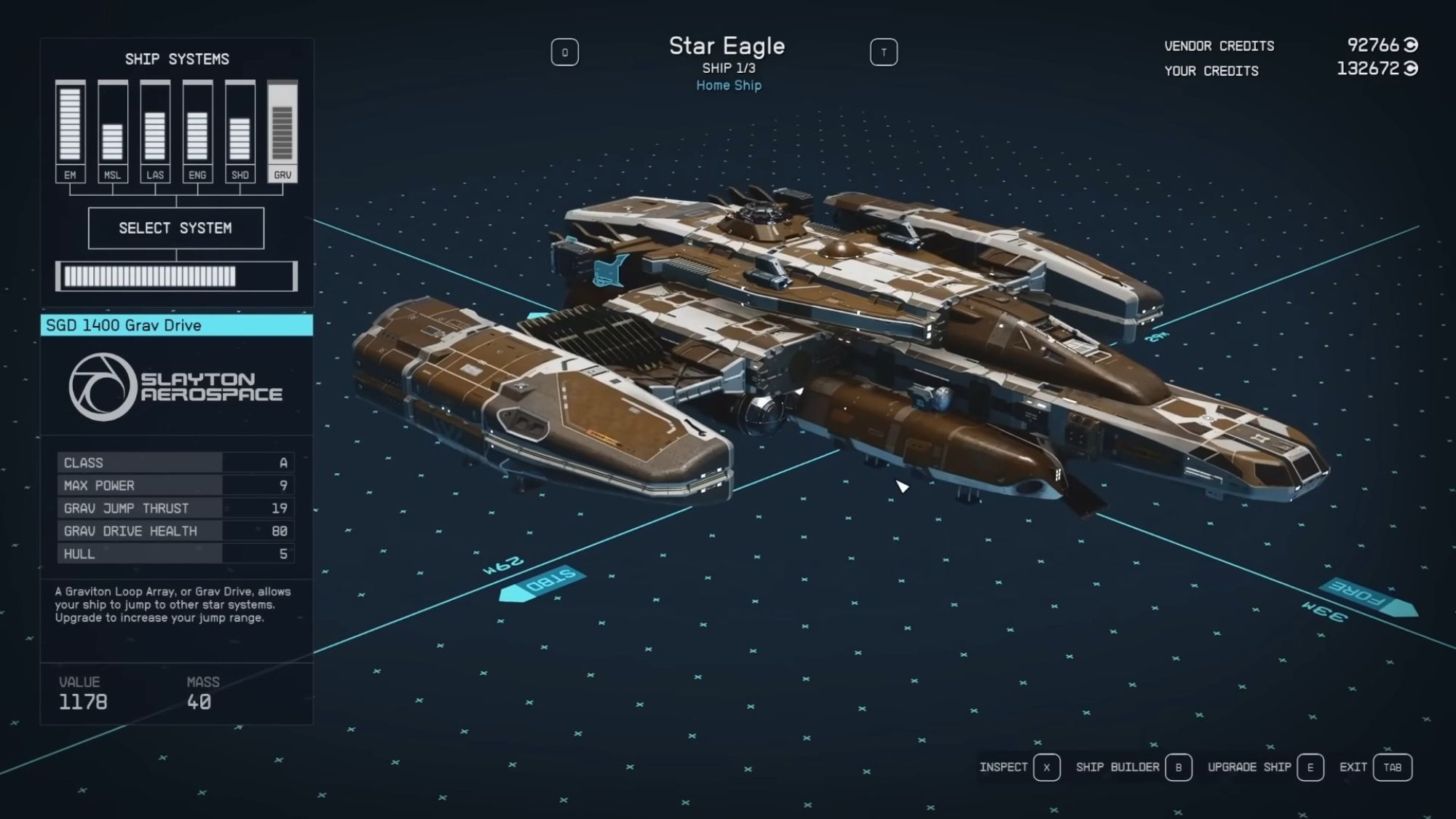 star eagle ship in starfield