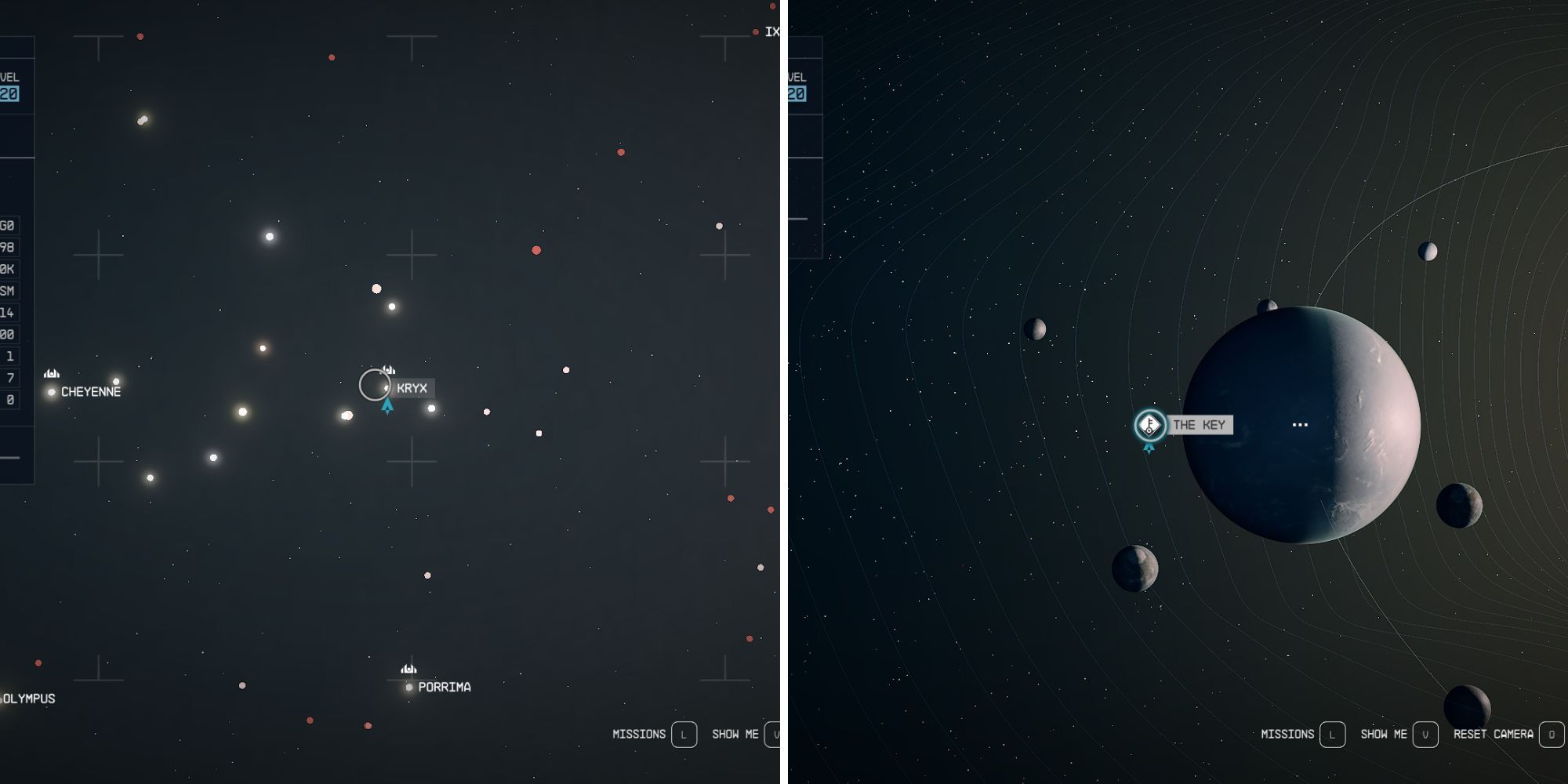 The Key's Location On The Galaxy & System Map