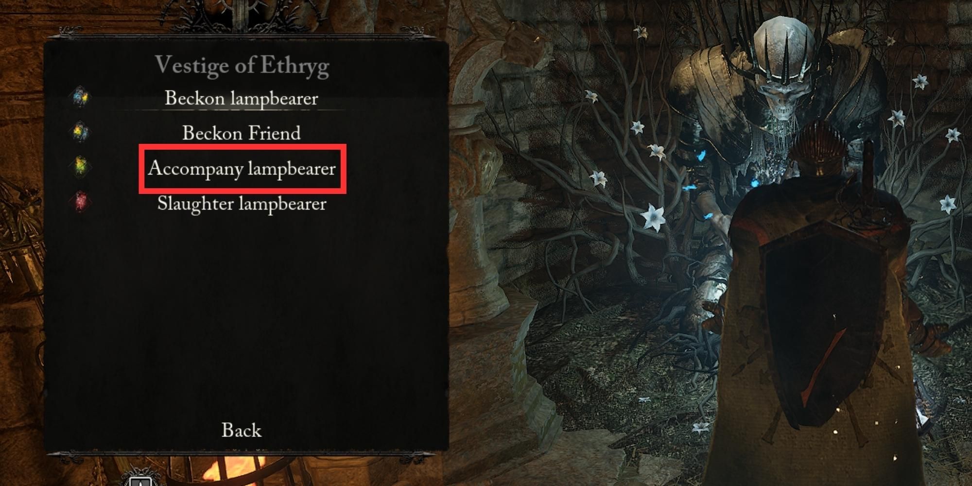 accompany lampbearer in lords of the fallen