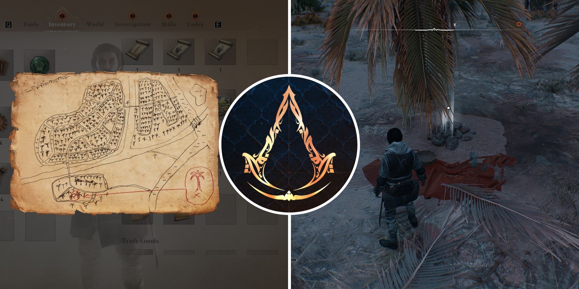 Assassin's Creed Mirage Joy Beneath Weeping Palms Enigma Guide feature image