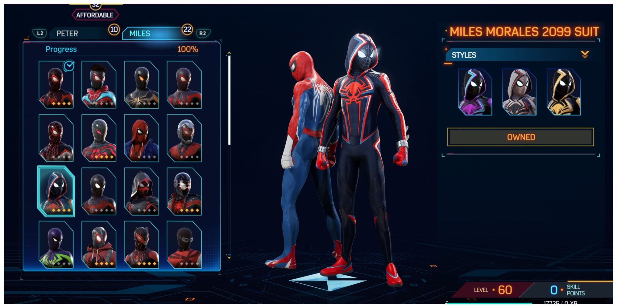 Spider-Man 2: Miles Morales 2099 Suit