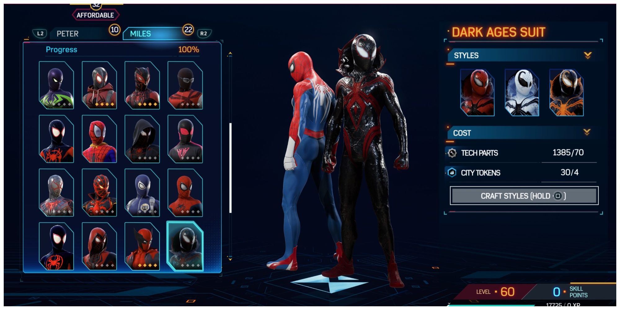 Spider-Man 2: Dark Ages Suit