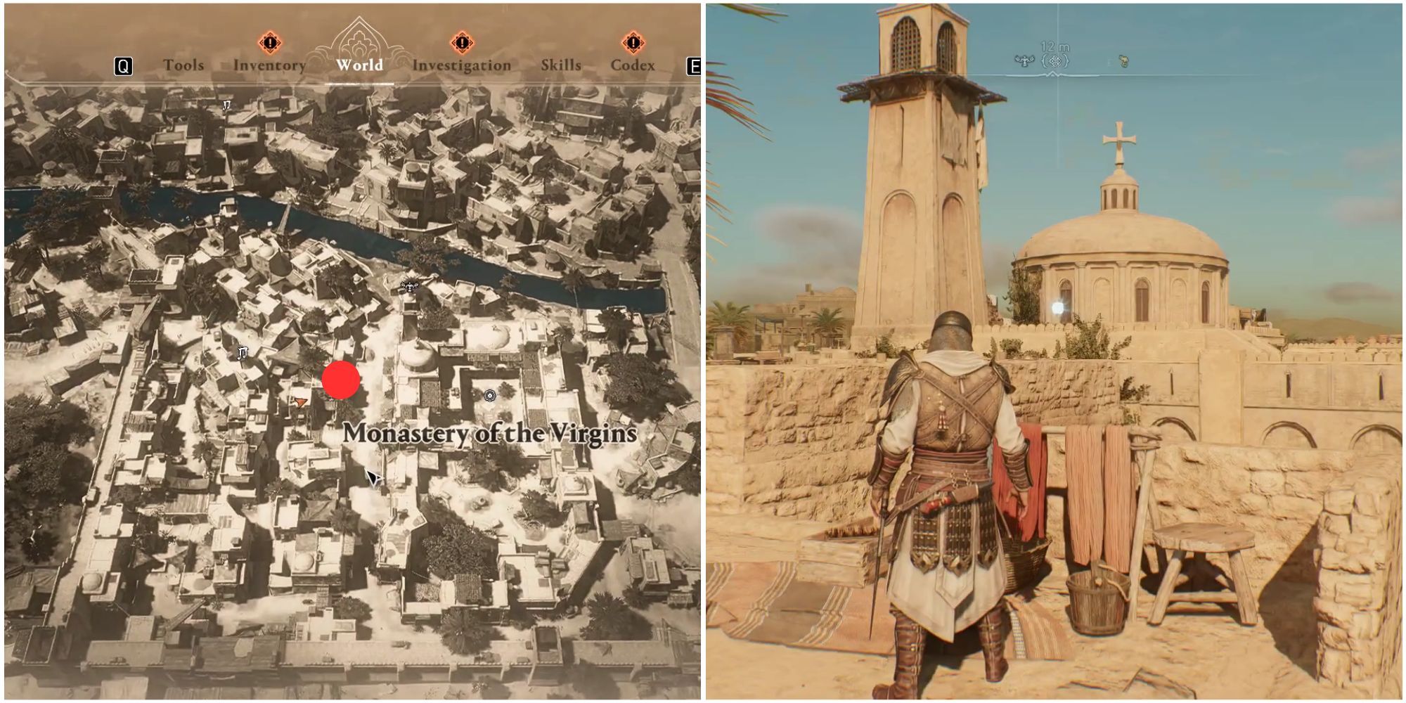 Monastery of Virgins historical site in Assassin's Creed Mirage