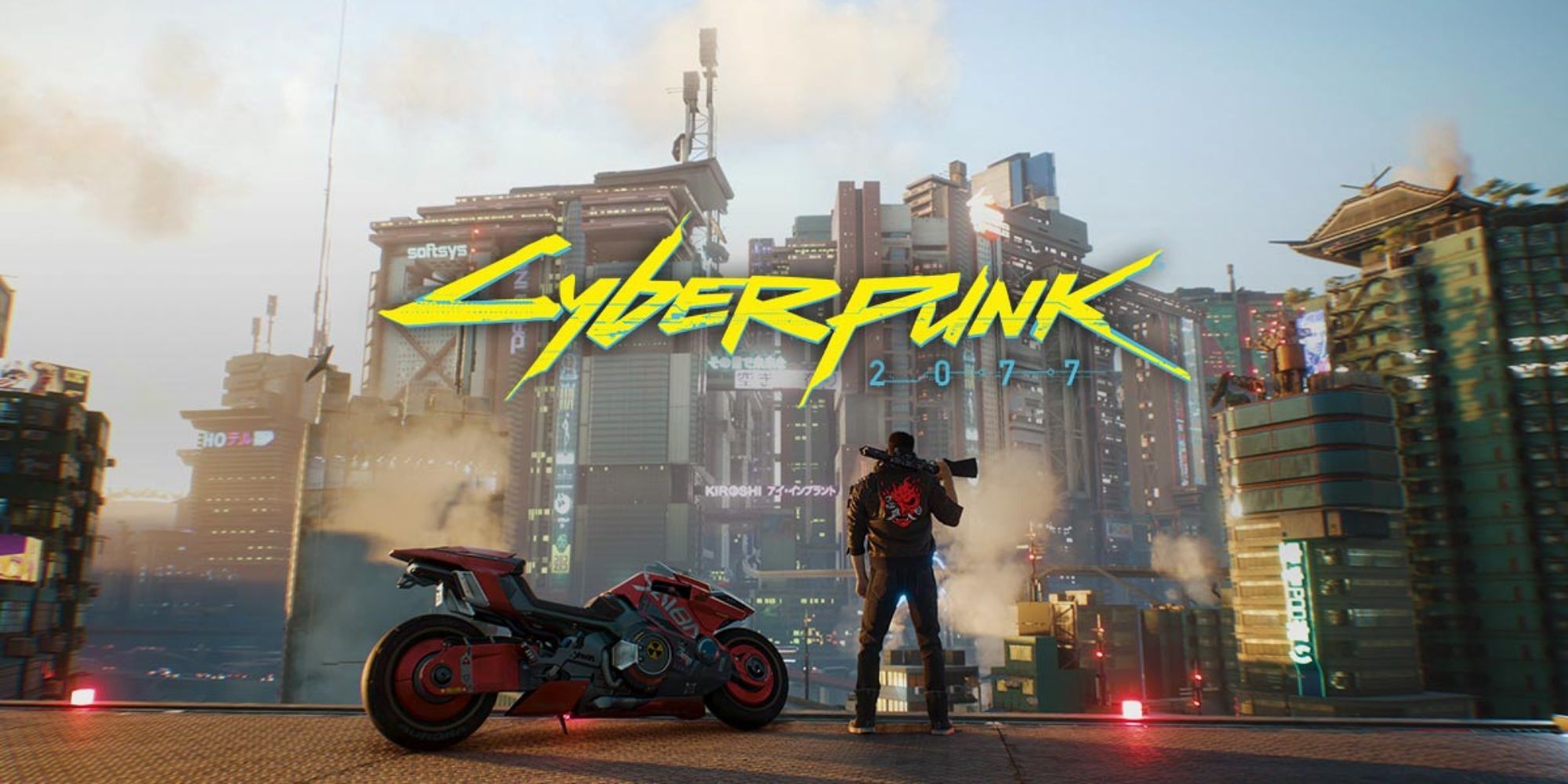 Cyberpunk 2077 V shotgun bike city