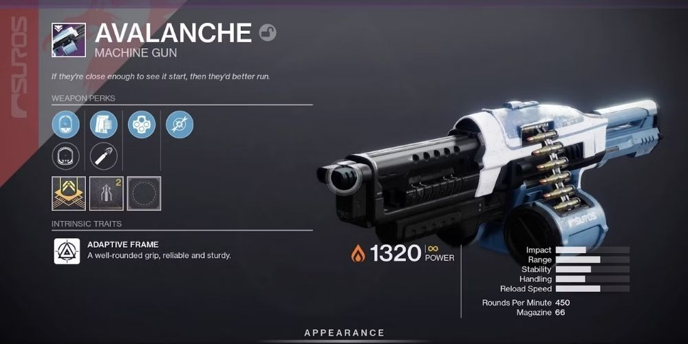 destiny 2 Avalanch Machine GUn