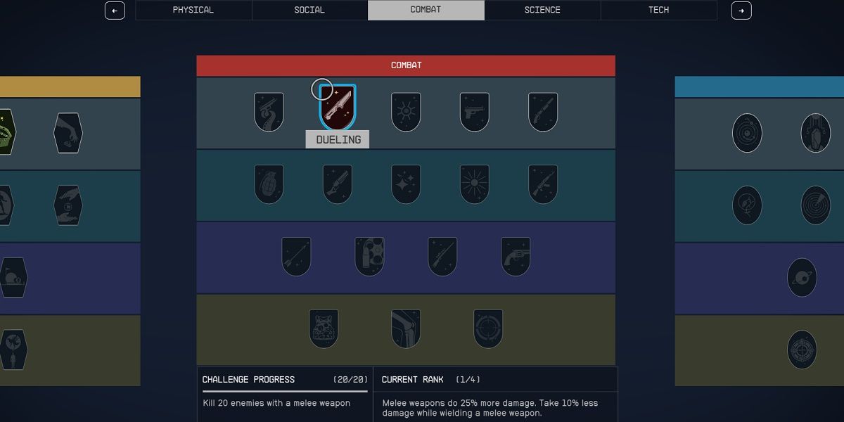 Dueling Skill Tree _ Starfield _ Combat Progression System 