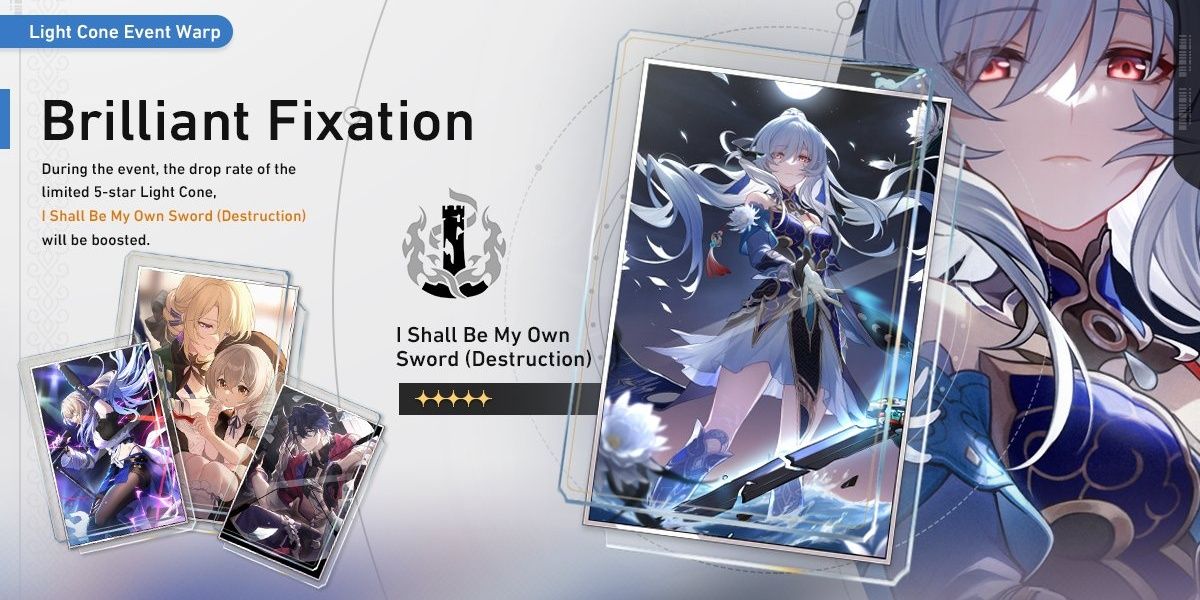 Image of the Brilliant Fixation Banner for Version 1.4 Phase 1 in Honkai Star Rail.