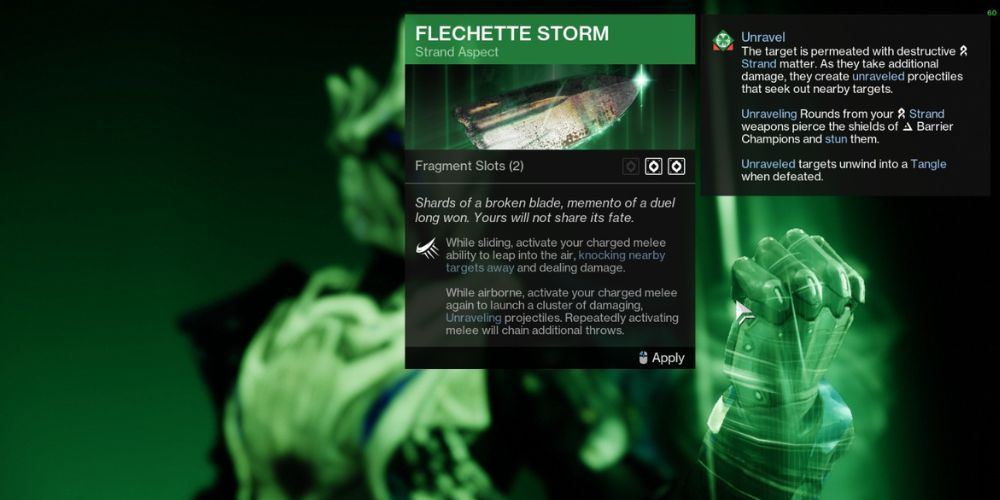 Flechette Storm, Destiny 2, Best Strand Aspects