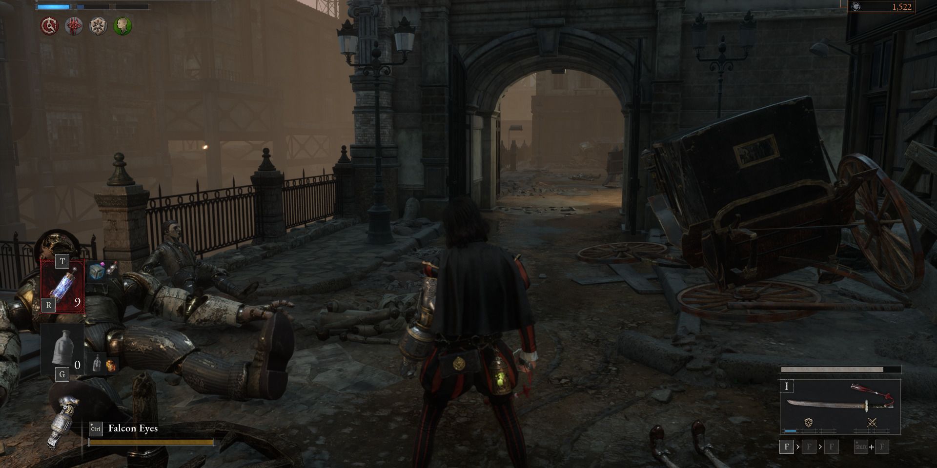 Image of location in Krat City Hall Courtyard near the first phone in Lies of P.