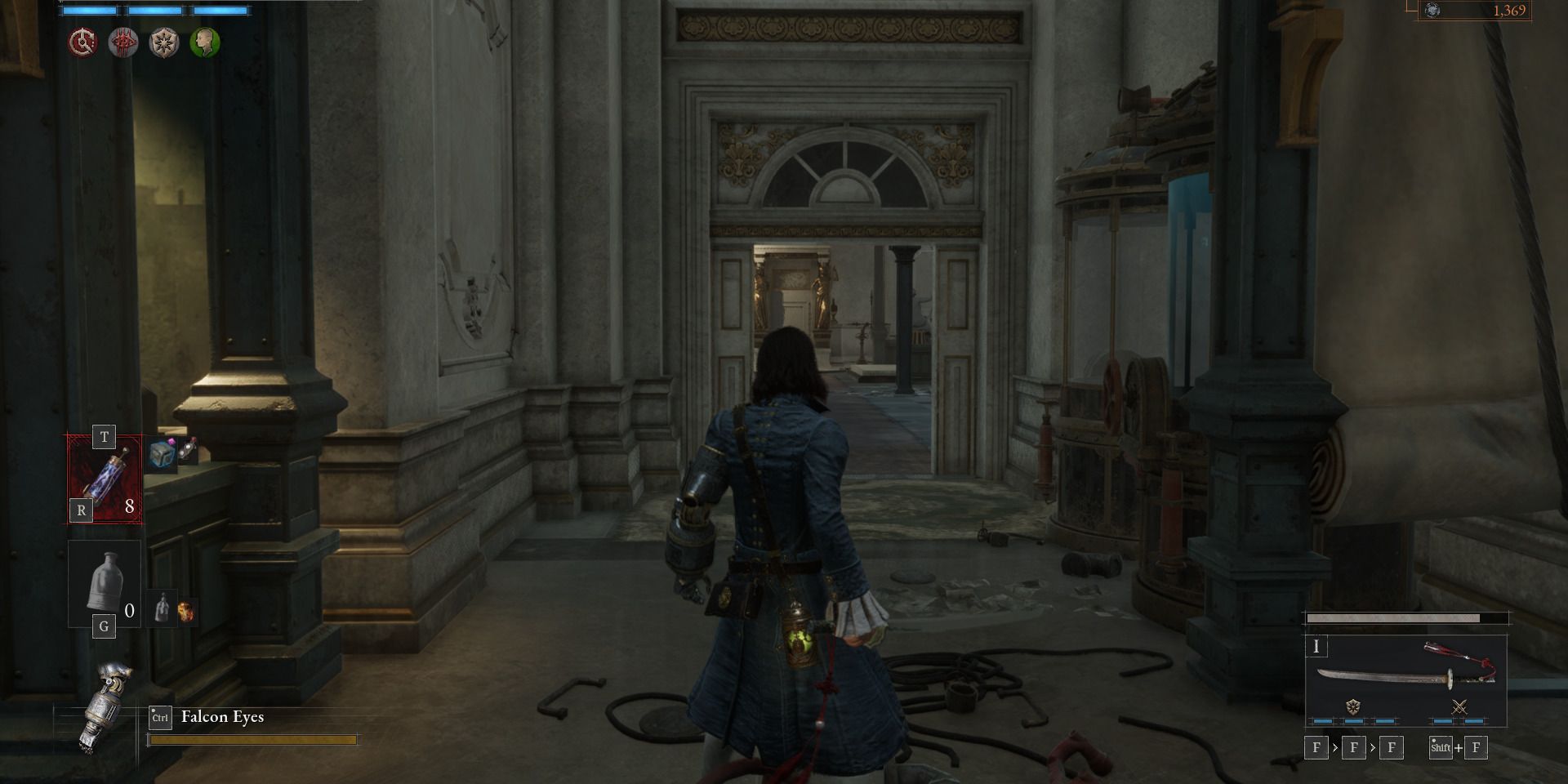 Image of the first doorway in the Grand Exhibition Gallery to find the third phone in Lies of P.