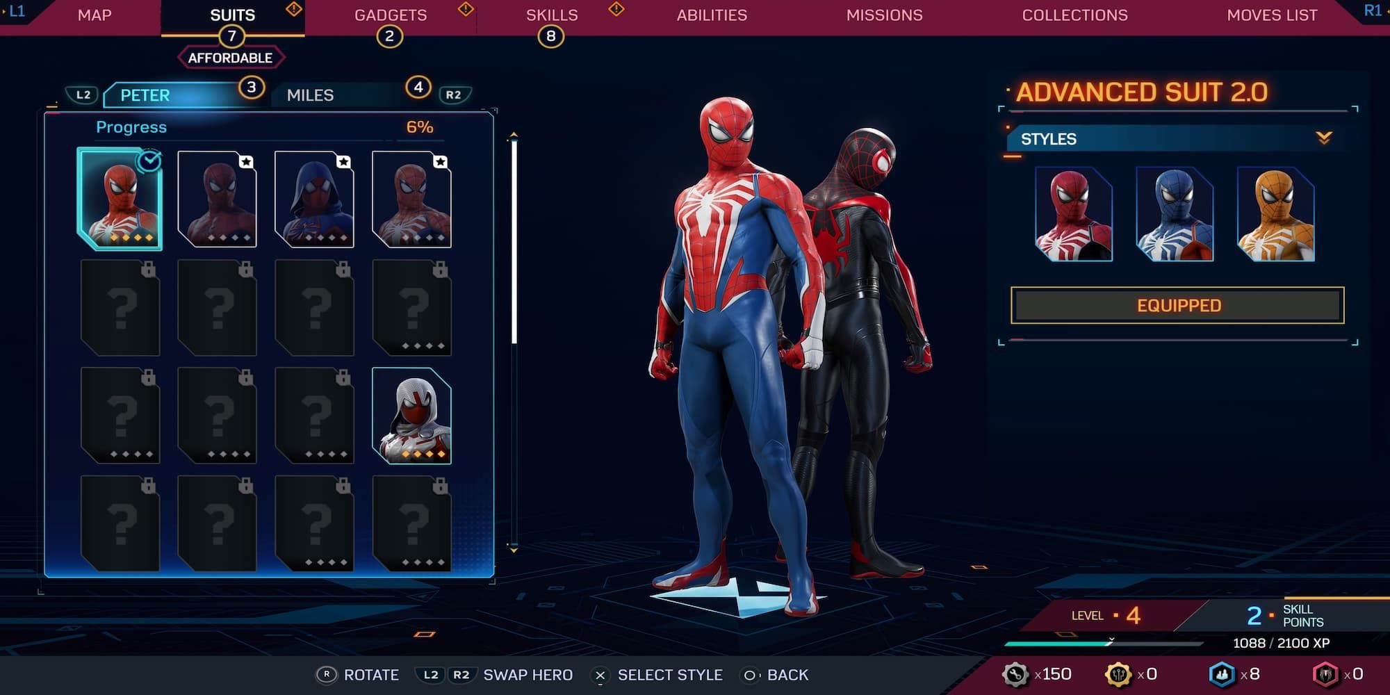 Peter's Advanced Suit 2.0 In Menu 