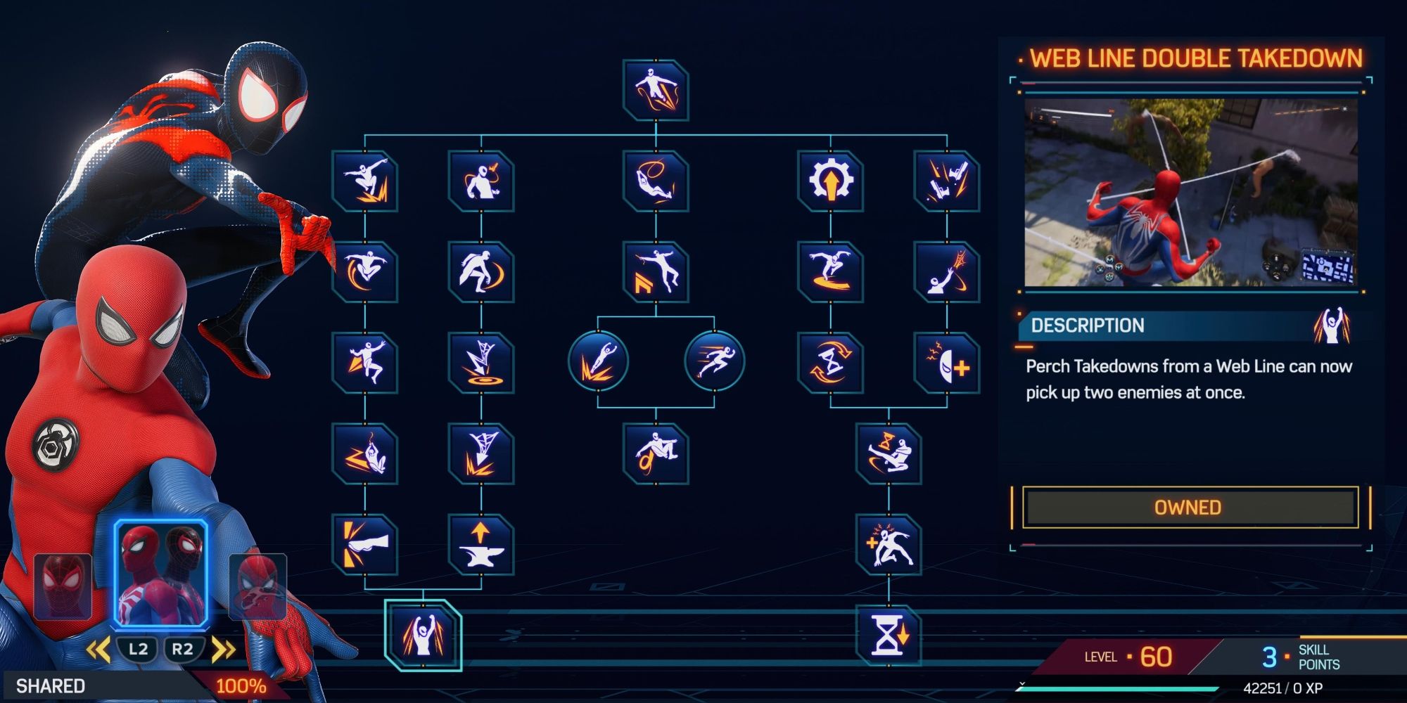 Marvel's Spider-Man 2 Web Line Double Takedown Skill