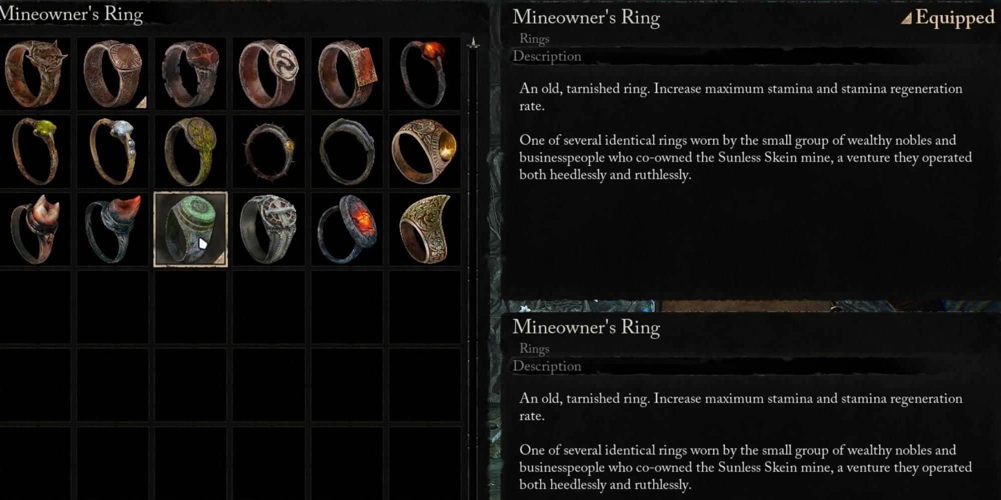 mine owner's ring in lords of the fallen