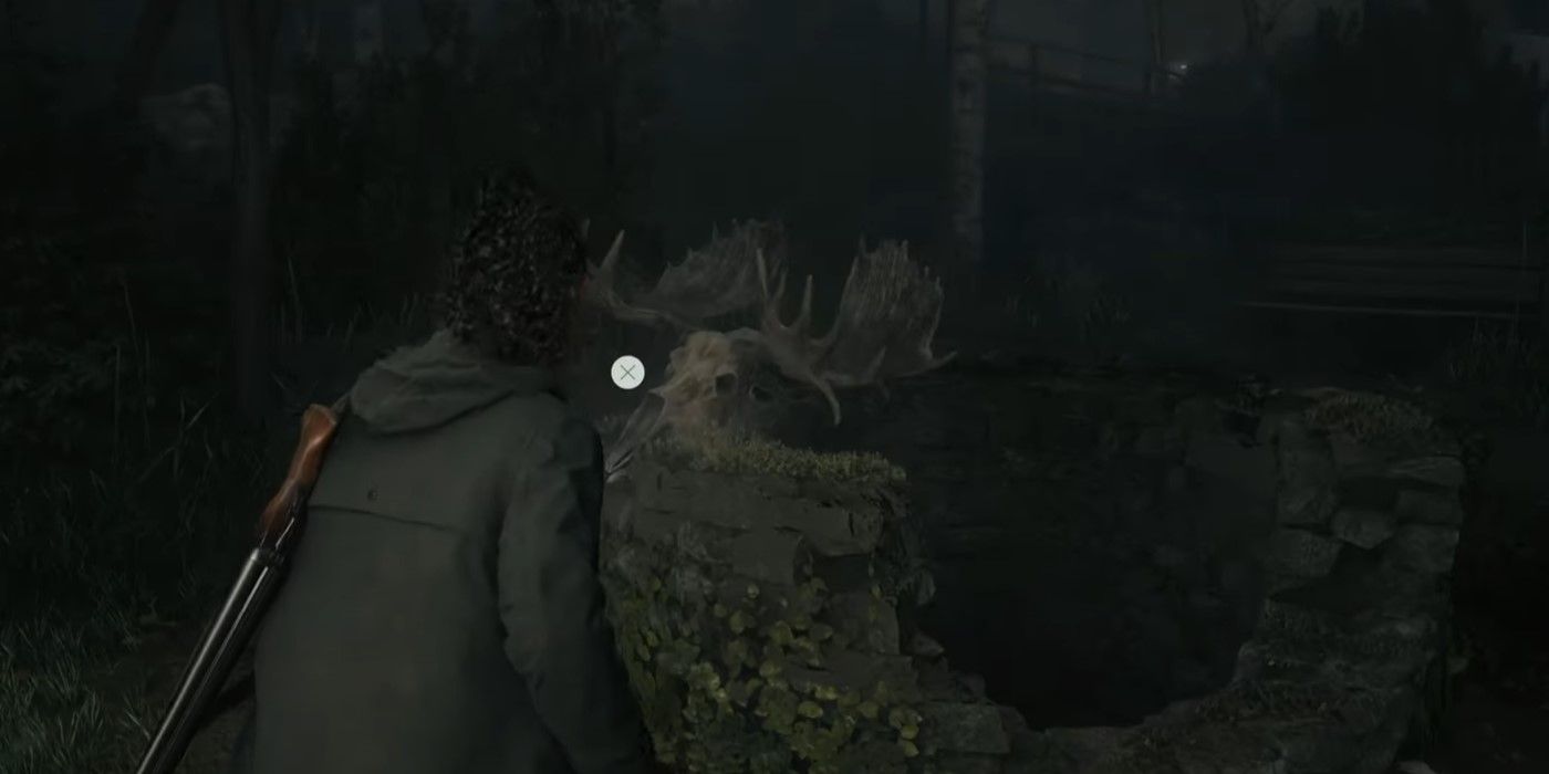 The Alan Wake 2 found the moose mask on the well with the parade float nearby.