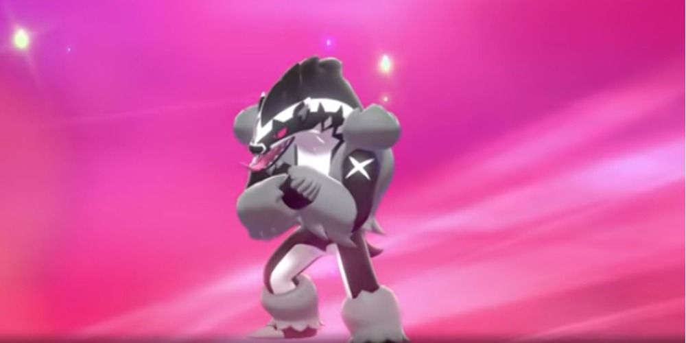 Obstagoon Pokemon on evolution screen