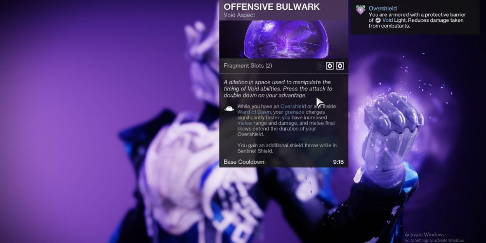 Offensive Bulwark, Destiny 2, Best Void Aspects