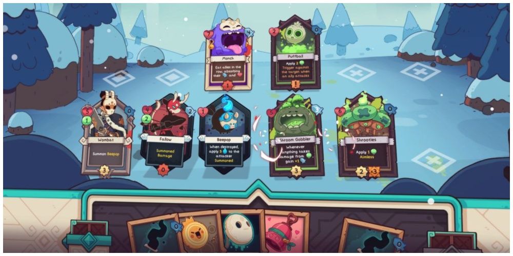 In-game screengrab of card battle