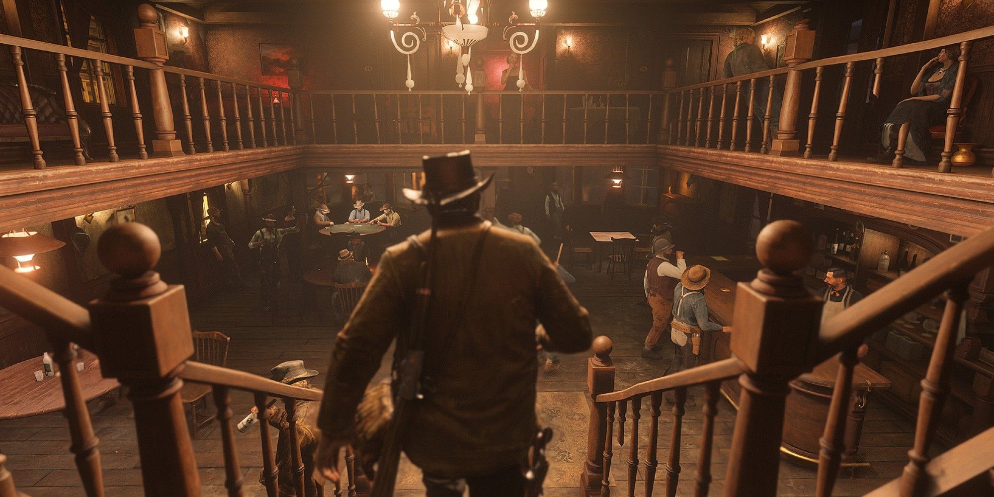 Red Dead Redemption 2 Saloon Full Of People