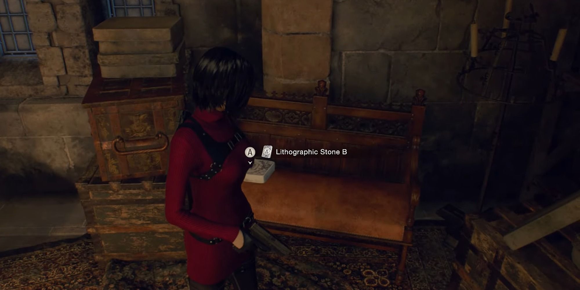 Resident Evil 4 Separate Ways Ada Wong Picking Up Second Lithograph Stone