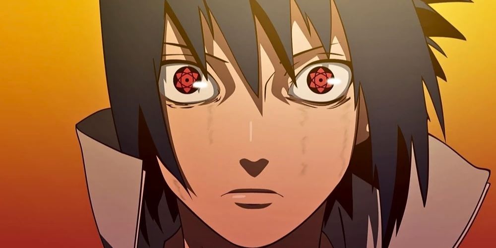 Sasuke flaunting mangekyo sharingan