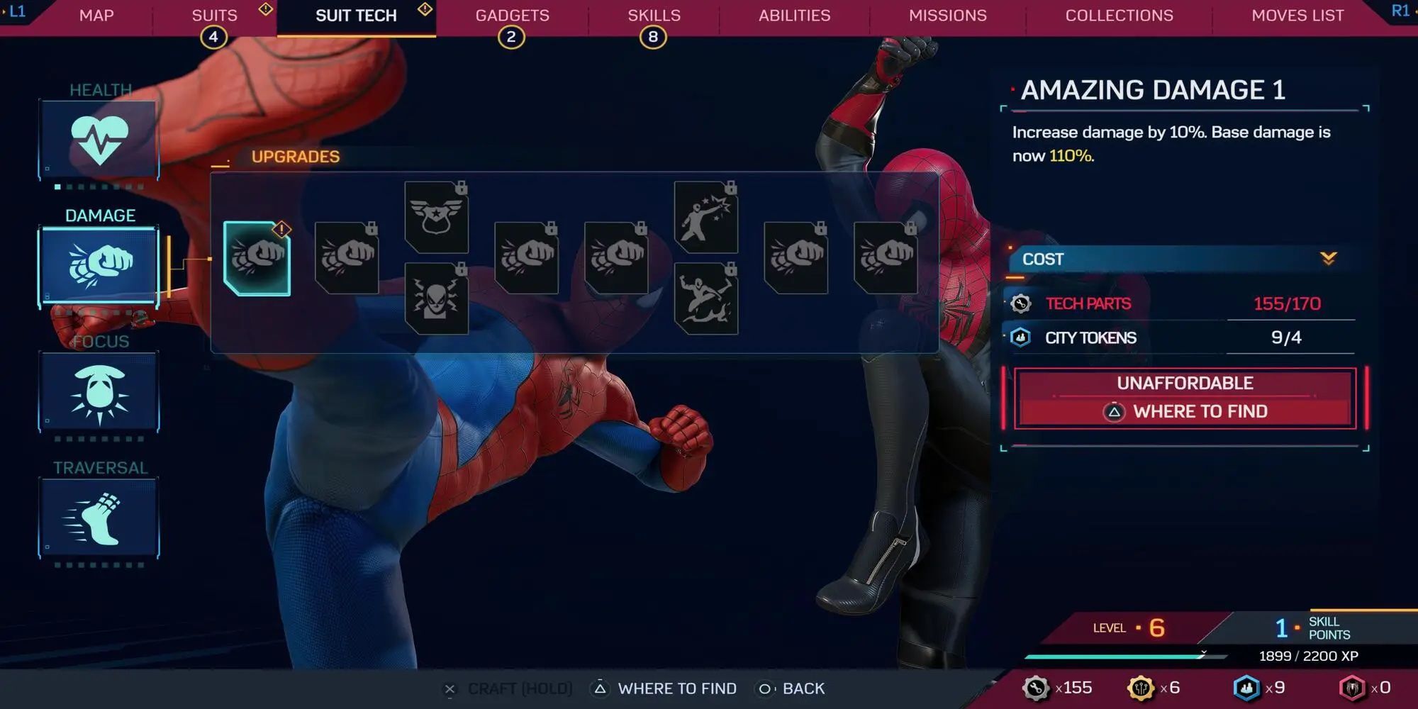 Spiderman 2 - Suit Tech Screen