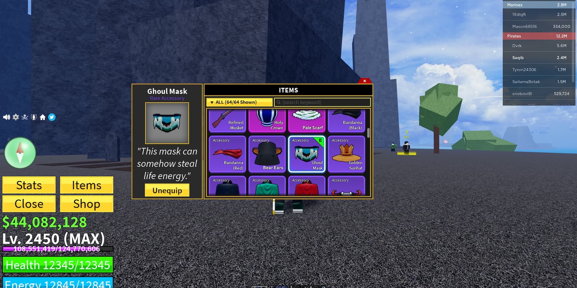 Blox Fruits How To Get Ghoul Mask